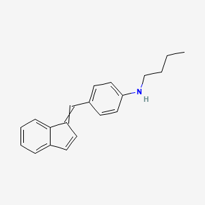 molecular formula C20H21N B11846279 N-butyl-4-(inden-1-ylidenemethyl)aniline 