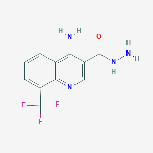 4-Amino-8-(trifluoromethyl)quinoline-3-carbohydrazide