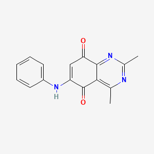 5,8-Quinazolinedione, 2,4-dimethyl-6-(phenylamino)-