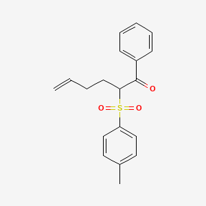 molecular formula C19H20O3S B1184645 2-[(4-Methylphenyl)sulfonyl]-1-phenyl-5-hexen-1-one 
