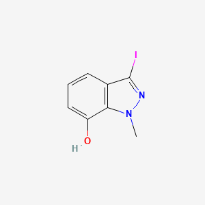 molecular formula C8H7IN2O B11846508 3-Iodo-1-methyl-1H-indazol-7-ol 