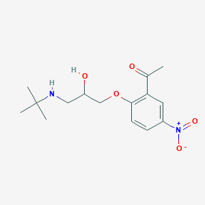molecular formula C15H22N2O5 B118466 5-Nitro-2-(3-(tert-butylamino)-2-hydroxypropoxy)acetophenone CAS No. 329722-32-9