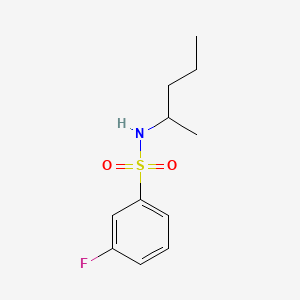 molecular formula C11H16FNO2S B1184668 3-fluoro-N-(1-methylbutyl)benzenesulfonamide 