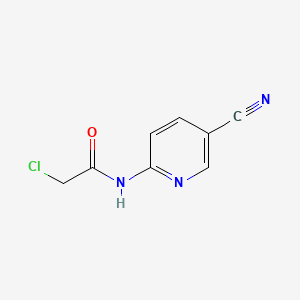 molecular formula C8H6ClN3O B1184670 2-chloro-N-(5-cyano-2-pyridinyl)acetamide 