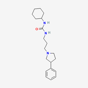 molecular formula C20H31N3O B1184679 1-Cyclohexyl-3-[3-(3-phenylpyrrolidin-1-yl)propyl]urea 