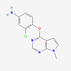 3-Chloro-4-((7-methyl-7H-pyrrolo[2,3-d]pyrimidin-4-yl)oxy)aniline