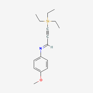 molecular formula C16H23NOSi B11847104 Benzenamine, 4-methoxy-N-[3-(triethylsilyl)-2-propynylidene]- CAS No. 159051-10-2