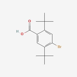molecular formula C15H21BrO2 B1184712 4-Bromo-2,5-ditert-butylbenzoic acid 