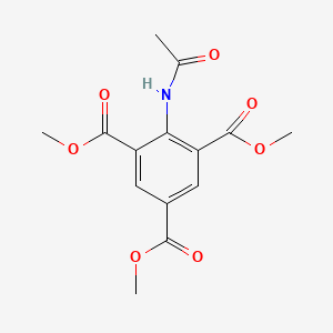 molecular formula C14H15NO7 B1184716 Trimethyl 2-acetamidobenzene-1,3,5-tricarboxylate 