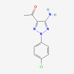 molecular formula C10H9ClN4O B1184718 1-[5-amino-2-(4-chlorophenyl)-2H-1,2,3-triazol-4-yl]ethanone 