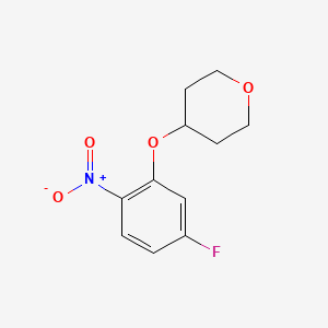 molecular formula C11H12FNO4 B1184725 4-(5-fluoro-2-nitrophenoxy)tetrahydro-2H-pyran 
