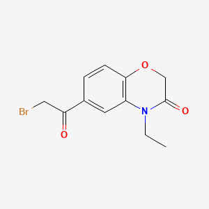 molecular formula C12H12BrNO3 B1184728 6-(bromoacetyl)-4-ethyl-2H-1,4-benzoxazin-3(4H)-one 