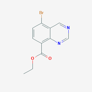 molecular formula C11H9BrN2O2 B11847296 Ethyl 5-bromoquinazoline-8-carboxylate 