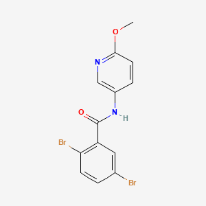molecular formula C13H10Br2N2O2 B1184735 2,5-dibromo-N-(6-methoxy-3-pyridinyl)benzamide 