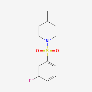 molecular formula C12H16FNO2S B1184738 1-[(3-Fluorophenyl)sulfonyl]-4-methylpiperidine 