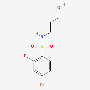 molecular formula C9H11BrFNO3S B1184743 4-bromo-2-fluoro-N-(3-hydroxypropyl)benzenesulfonamide 