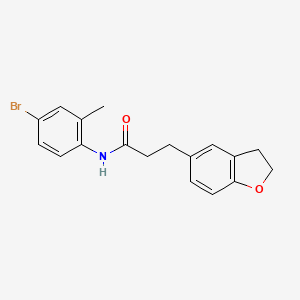 molecular formula C18H18BrNO2 B1184766 N-(4-bromo-2-methylphenyl)-3-(2,3-dihydro-1-benzofuran-5-yl)propanamide 