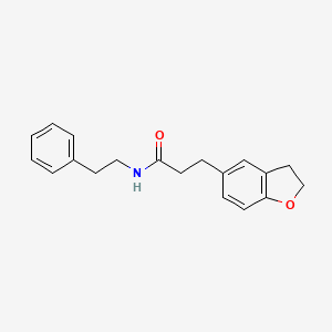 molecular formula C19H21NO2 B1184776 3-(2,3-dihydro-1-benzofuran-5-yl)-N-(2-phenylethyl)propanamide 