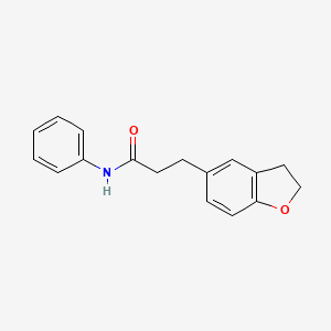 molecular formula C17H17NO2 B1184780 3-(2,3-dihydro-1-benzofuran-5-yl)-N-phenylpropanamide 