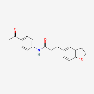 molecular formula C19H19NO3 B1184781 N-(4-acetylphenyl)-3-(2,3-dihydro-1-benzofuran-5-yl)propanamide 