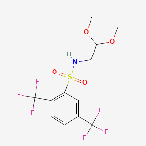 molecular formula C12H13F6NO4S B1184782 N-(2,2-dimethoxyethyl)-2,5-bis(trifluoromethyl)benzenesulfonamide 