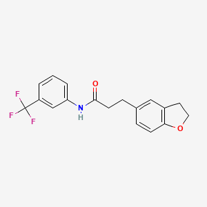 3-(2,3-dihydro-1-benzofuran-5-yl)-N-[3-(trifluoromethyl)phenyl]propanamide