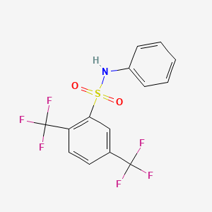 molecular formula C14H9F6NO2S B1184784 N-phenyl-2,5-bis(trifluoromethyl)benzenesulfonamide 