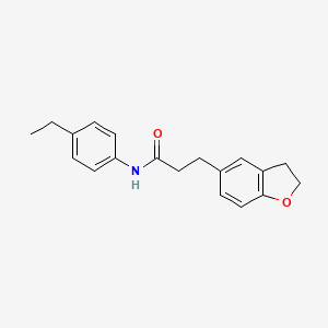 molecular formula C19H21NO2 B1184788 3-(2,3-dihydro-1-benzofuran-5-yl)-N-(4-ethylphenyl)propanamide 