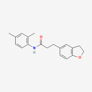 molecular formula C19H21NO2 B1184790 3-(2,3-dihydro-1-benzofuran-5-yl)-N-(2,4-dimethylphenyl)propanamide 