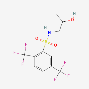 molecular formula C11H11F6NO3S B1184792 N-(2-hydroxypropyl)-2,5-bis(trifluoromethyl)benzenesulfonamide 