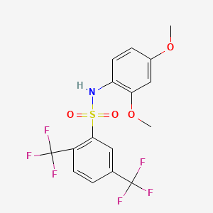 molecular formula C16H13F6NO4S B1184795 N-(2,4-dimethoxyphenyl)-2,5-bis(trifluoromethyl)benzenesulfonamide 