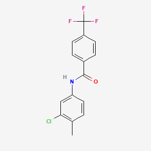 molecular formula C15H11ClF3NO B1184797 N-(3-chloro-4-methylphenyl)-4-(trifluoromethyl)benzamide 