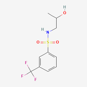 molecular formula C10H12F3NO3S B1184803 N-(2-hydroxypropyl)-3-(trifluoromethyl)benzenesulfonamide 