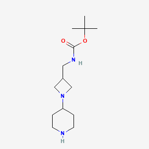 B11848153 tert-Butyl ((1-(piperidin-4-yl)azetidin-3-yl)methyl)carbamate CAS No. 883547-23-7