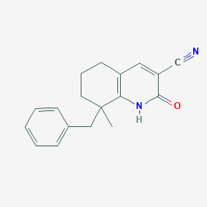 8-Benzyl-8-methyl-2-oxo-1,2,5,6,7,8-hexahydroquinoline-3-carbonitrile