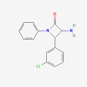 3-Amino-4-(3-chlorophenyl)-1-phenylazetidin-2-one