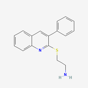 2-((3-Phenylquinolin-2-yl)thio)ethanamine