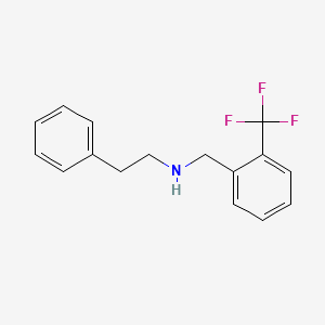 molecular formula C16H16F3N B1184835 2-phenyl-N-[2-(trifluoromethyl)benzyl]ethanamine 