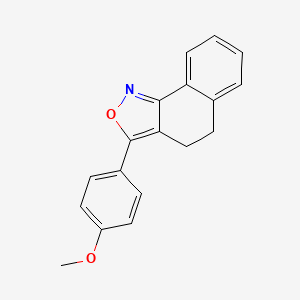 molecular formula C18H15NO2 B11848364 3-(4-Methoxyphenyl)-4,5-dihydronaphtho[1,2-c][1,2]oxazole CAS No. 24097-25-4