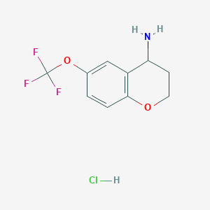 molecular formula C10H11ClF3NO2 B11848387 6-(Trifluoromethoxy)chroman-4-amine hydrochloride CAS No. 191608-20-5