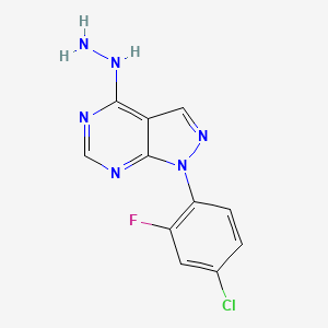 1-(4-Chloro-2-fluorophenyl)-4-hydrazinyl-1H-pyrazolo[3,4-d]pyrimidine