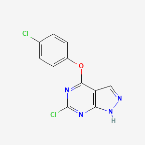 6-Chloro-4-(4-chlorophenoxy)-1h-pyrazolo[3,4-d]pyrimidine