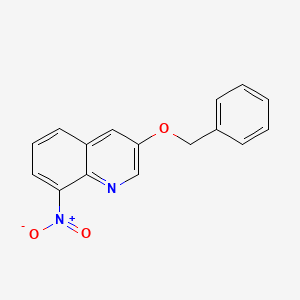 molecular formula C16H12N2O3 B11848833 3-(Benzyloxy)-8-nitroquinoline 