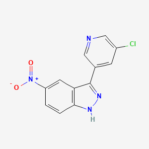 molecular formula C12H7ClN4O2 B11848854 3-(5-chloropyridin-3-yl)-5-nitro-1H-indazole CAS No. 1356088-13-5