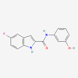 molecular formula C15H11FN2O2 B11848974 5-Fluoro-N-(3-hydroxyphenyl)-1H-indole-2-carboxamide CAS No. 518059-66-0