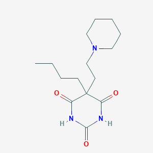 molecular formula C15H25N3O3 B011849 Barbituric acid, 5-butyl-5-(2-piperidinoethyl)- CAS No. 101087-11-0