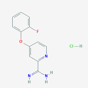 molecular formula C12H11ClFN3O B11849023 4-(2-Fluorophenoxy)picolinimidamide hydrochloride CAS No. 1179360-03-2