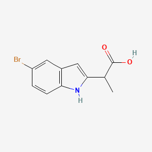 molecular formula C11H10BrNO2 B11849043 2-(5-Bromo-1H-indol-2-yl)propanoic acid 