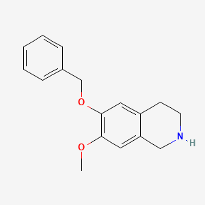 molecular formula C17H19NO2 B11849064 6-(Benzyloxy)-7-methoxy-1,2,3,4-tetrahydroisoquinoline CAS No. 98809-69-9