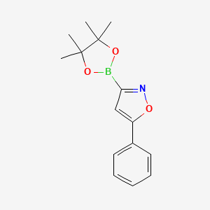 molecular formula C15H18BNO3 B11849078 5-Phenyl-3-(4,4,5,5-tetramethyl-1,3,2-dioxaborolan-2-yl)isoxazole 